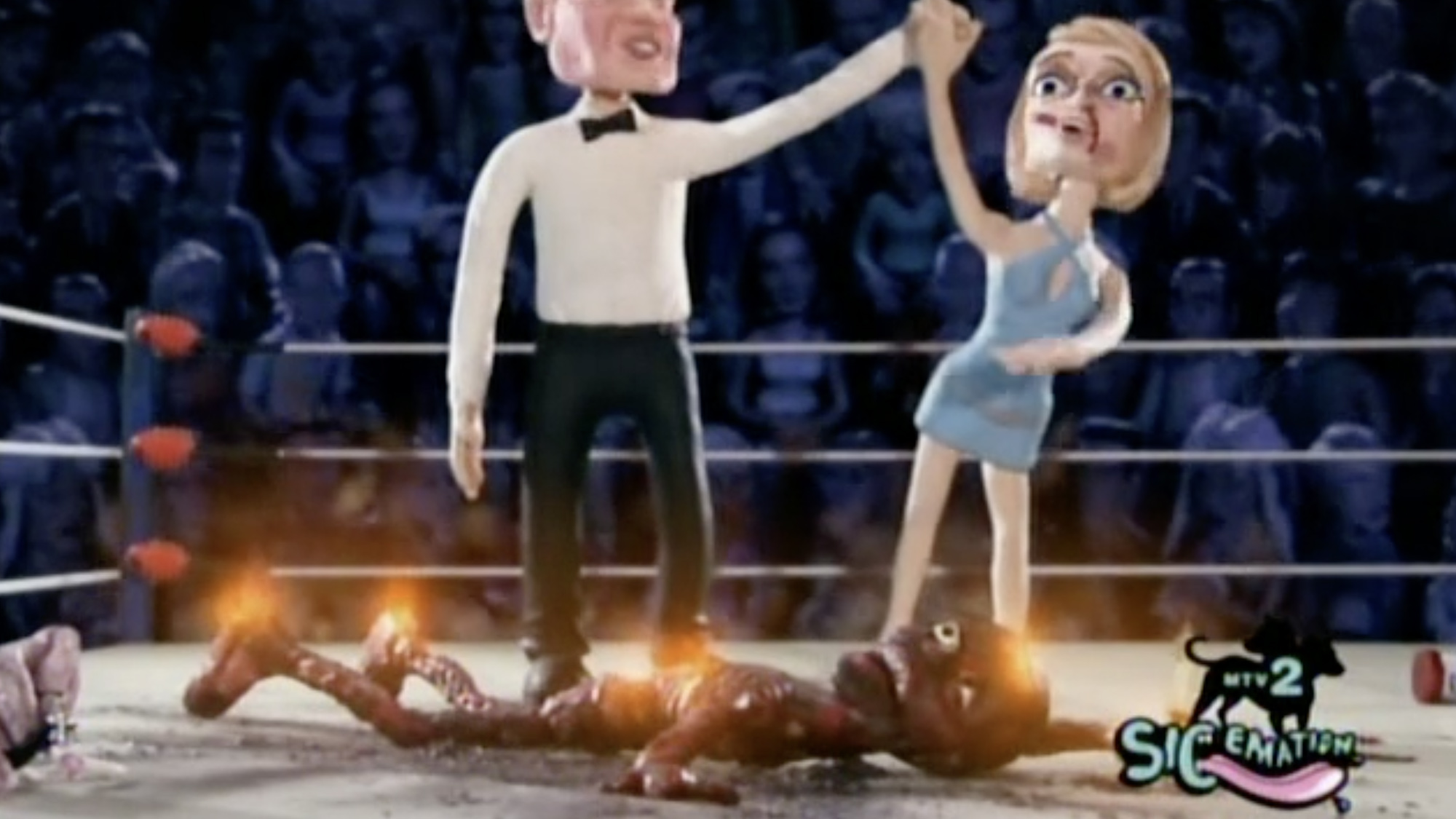 Paris Hilton Fucking - Righting A Wrong: MTV Has Admitted That Nicole Richie Should Have Been  Disqualified For Using A Flamethrower Disguised As A Perfume Bottle To  Incinerate Paris Hilton In Their 2006 Celebrity Deathmatch - ClickHole