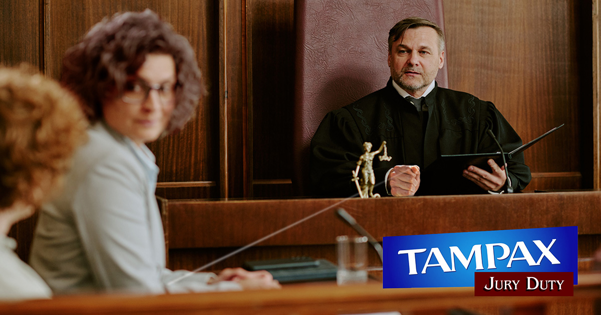 About Time! Tampax Has Introduced A Tampon With A String Long Enough That The Judge Can Pull Out Your Tampon From Their 